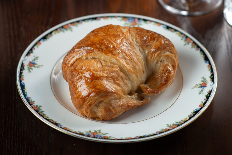 freshly baked honey sea salt croissant